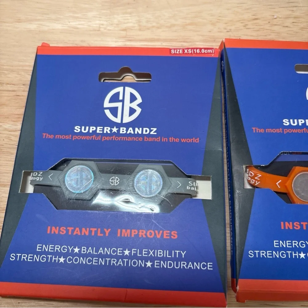 Lot Of 2 Super Bands Performance Wrist Bands